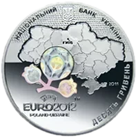 Фінальний турнір чемпіонату Європи з футболу 2012. Місто Київ, 10 грн, 2011 — аверс