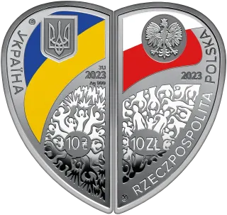 Набір із двох срібних монет «Дружба та братство - найбільше багатство» у футлярі
