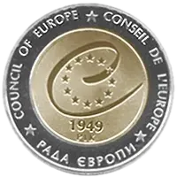 60 років Раді Європи, 5 грн (біметал), 2009 — реверс