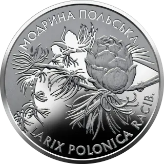 Модрина польська, 2 грн, 2001 — реверс